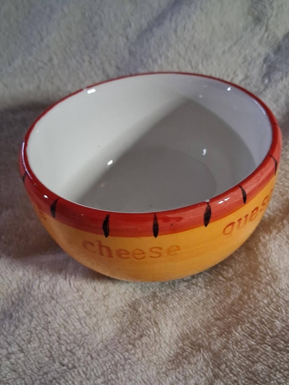Ceramic Queso Dip Bowl Gourmet Chef 2005 VINTAGE